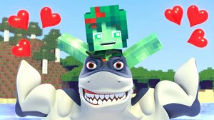 Жизнь акулы Зомби и Зоммы - Нуб против профи. Майнкрафт Мультик