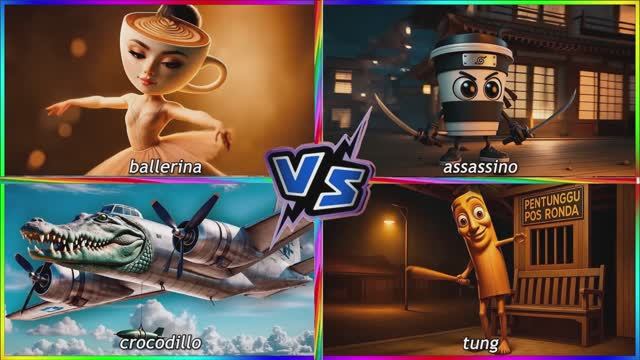 БАЛЕРИНА против АССАСИН и КРОКОДИЛ БОМБАРДИНО  Музыкальный Баттл под Хайповый Бит 