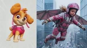 Щенячий патруль, Скай, Маршал, Эверест, Гончик, Крепышь и Роки как выглядили бы если бы были детьми