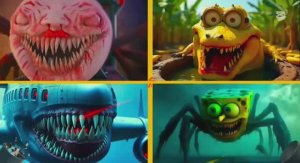 МУЛЬТИКИ ДЛЯ ДЕТЕЙ 🚂 Паровозик Томас Монстр против Спанч Боб и Миньоны