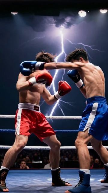 Бой под молнией: битва силачей! бокс спорт состязание