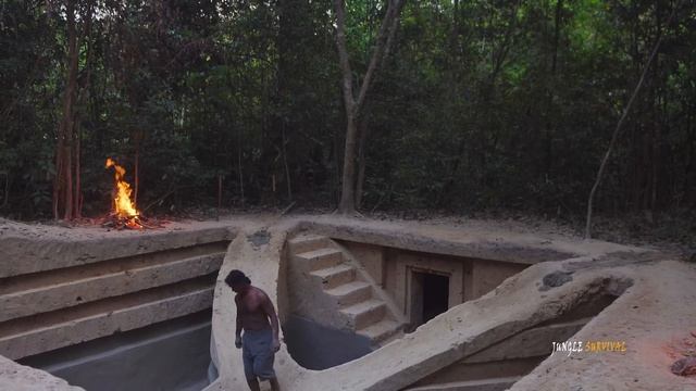 Building The Most Beautiful Water Slide Swimming Pool Underground Villa Park - (PV)