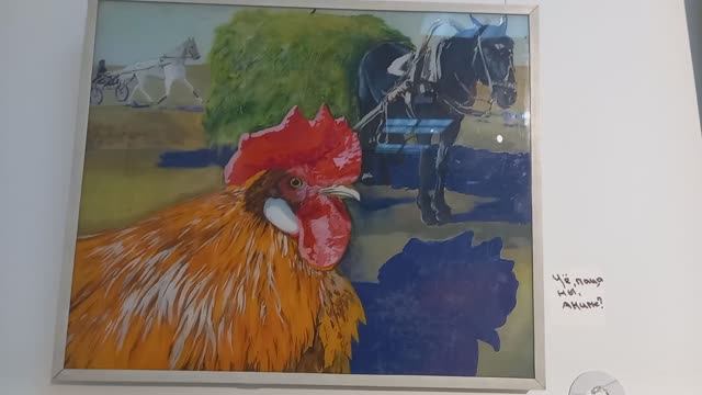 Художник-живописец Татьяна Бочарова на выставке юбиляров 