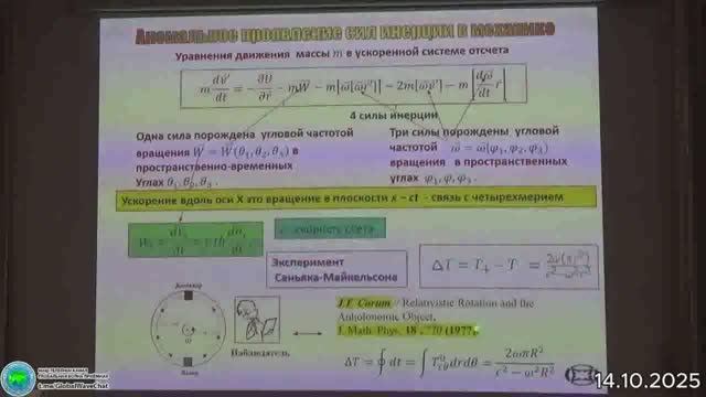 2025.10.14_РАЕН, Секция НЗиТ. Аномальные эксперименты в механике. Шипов Г.И.