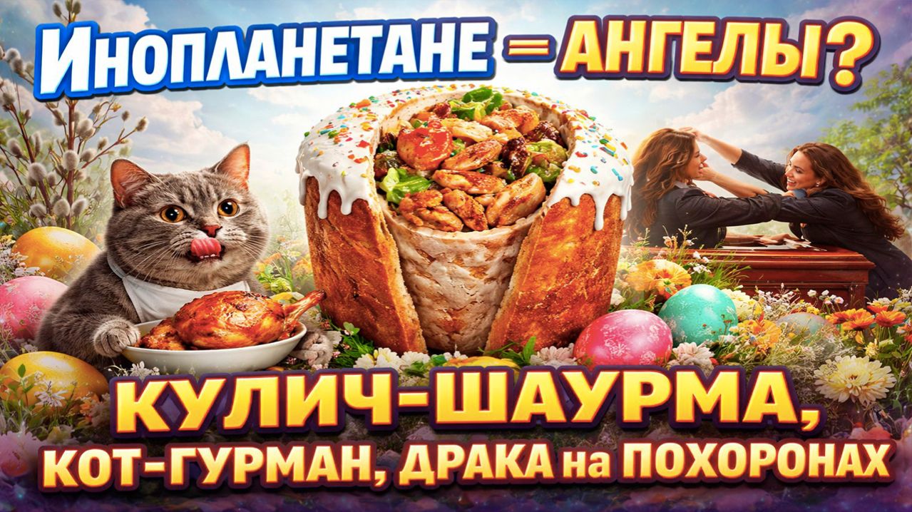 Безумный дайджест: шаурма вместо кулича, зайцы-наседки и драка у гроба. ЭТО НЕ ШУТКИ