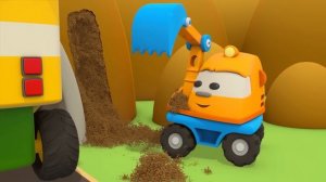 Грузовичок Лева и машинки строят водную горку и собирают урожай | Мультик для детей