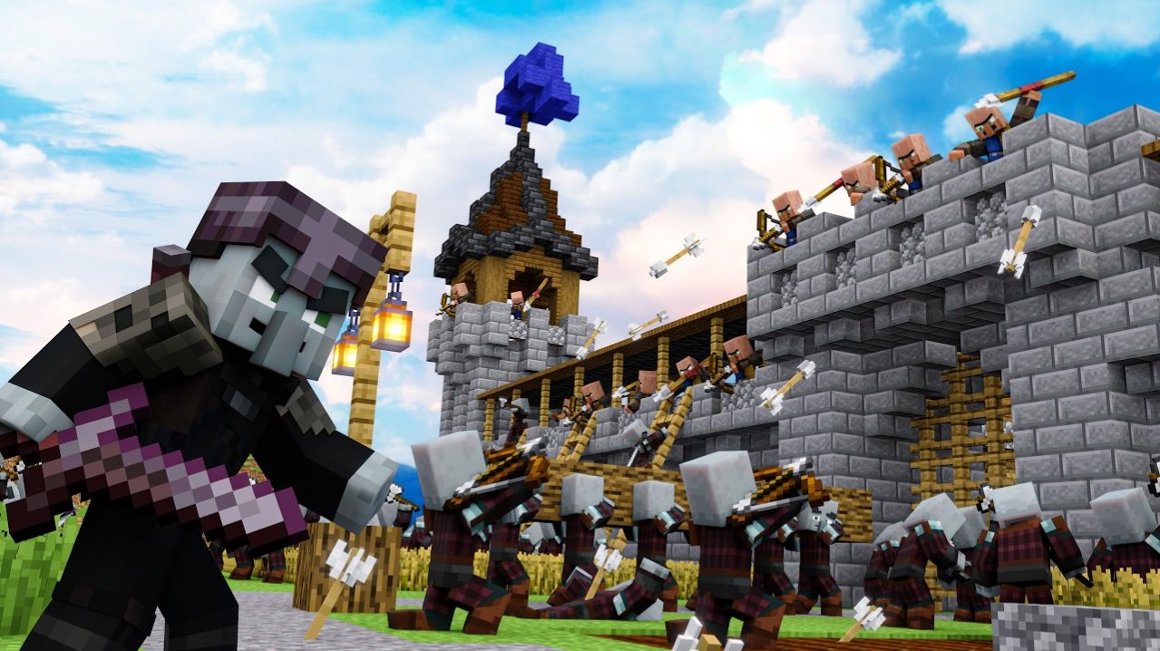 Восстание мародеров!  Сельский житель против Мародера История мародера (Майнкрафт анимация)