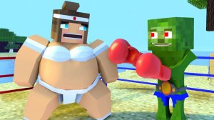 Лучшая история любви в Майнкрафте ｜ Боксер против сумо. Майнкрафт Мультик