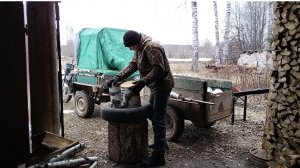 Сок берёзовый. Дрова. Заготовил не много. #70