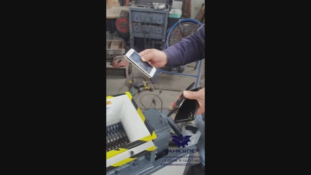 Двухвальный Шредер MRS-180N Переработка телефонов с аккумуляторами.