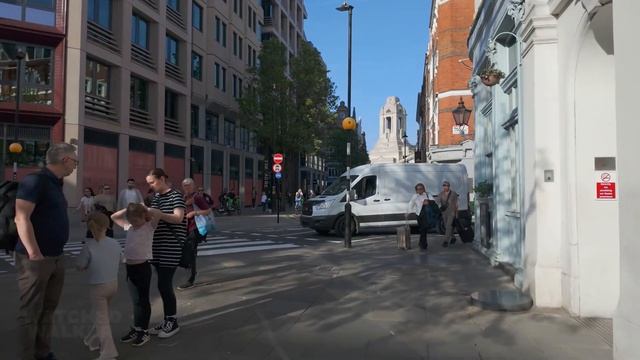 Лондон Великобритания 2026 Прогулка по центру города в самый теплый весенний день 26°C