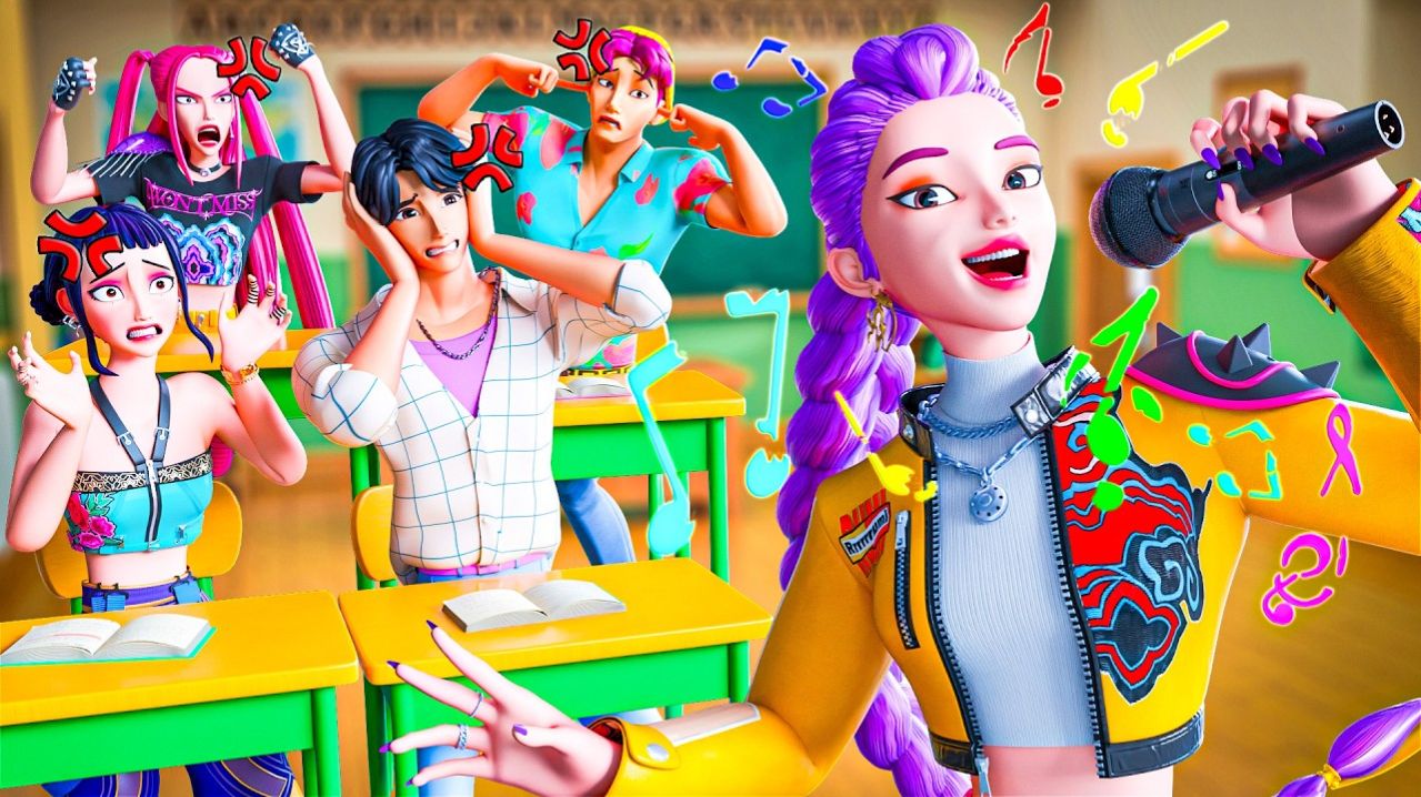 РУМИ РАЗУЧИЛАСЬ ПЕТЬ! K-Pop Охотницы на Демонов Huntrix анимация