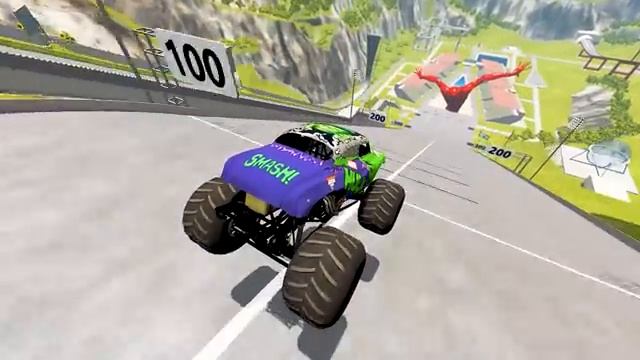 Пикап Бигфут автобус и гоночные тачки