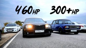 ДИКИЙ ТУРБО ВАЗ против МОЩНЫХ ИНОМАРОК! ВАЗ 2107 ТУРБО vs Chrysler 300C SRT8 vs OCTAVIA A7 1.8T