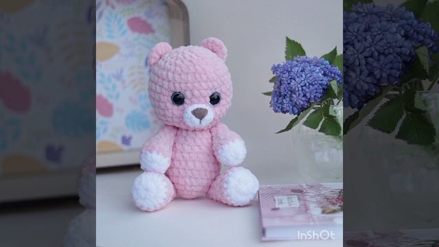 Мишка крючком по МК на канале Мир вязаных игрушек. Пряжа Himalaya Dolphin Baby