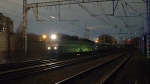 рекорд курского хода 21 вагон! ЧС7-084 с поездом №105 «Курский Соловей» Москва–Курск