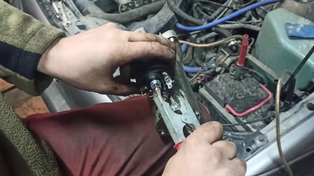 Как подключить снятый стартер б3 пассата для проверки. Как запитать стартер.
