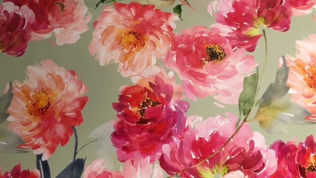 Набор плейсматов АКВАРЕЛЬНЫЕ ЦВЕТЫ на светло-зеленом фоне пробковый дуб дерево 2032591-2