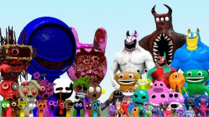 Новая хоррор-фаза Синего Спра́нки из Incredibox против Проклятого мутанта Гиваниума Банбана