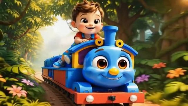 🍿 Малыш c животными Весёлое приключение по джунглям на поезде  🐘🐒🐆 #мультфильм #train