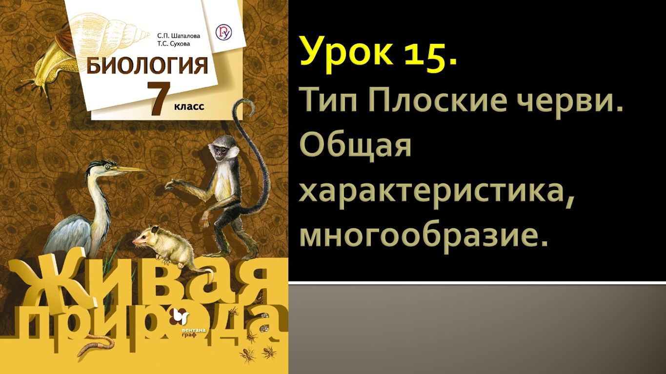 Урок 15. Тип Плоские черви. Общая характеристика многообразие