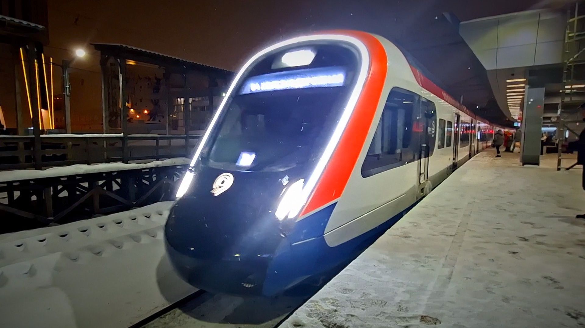 Поездка на поезде Иволга в Москве (забыли выложить зимой!!!)