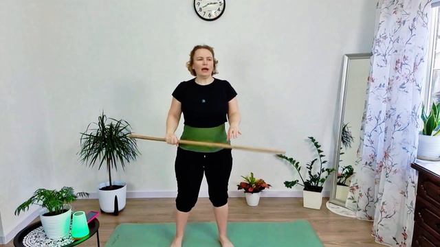 Упражнения с гимнастической палкой. Профилактика остеохондроза артроза. Баланс запись эфира 16.04
