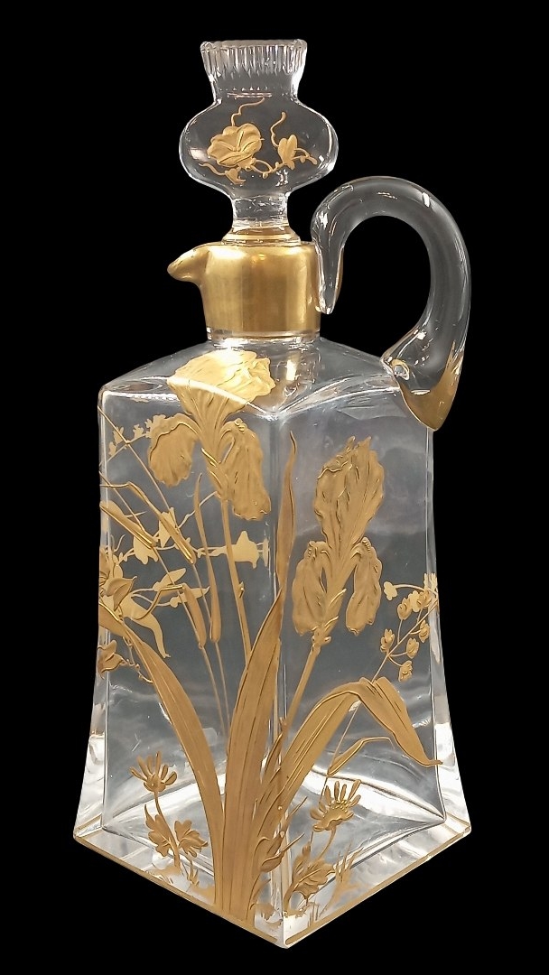 Графин Baccarat 19 век Золотые Ирисы  193263.