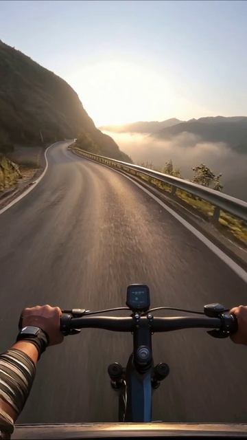 Путешествие на велосипеде по горным дорогам велосипед приключение пейзжи