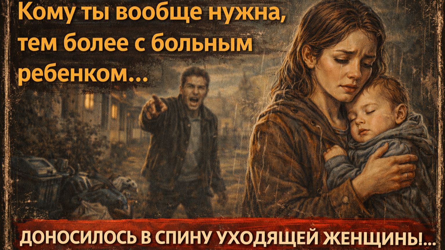 Аудио рассказ. Кому ты вообще нужна тем более с больным ребенком...аудиосказки  слушать рассказ