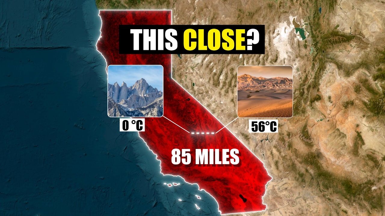 Как Калифорния тайно скрывает Долину Смерти и гору Уитни всего в 85 Милях друг от друга  Дубляж