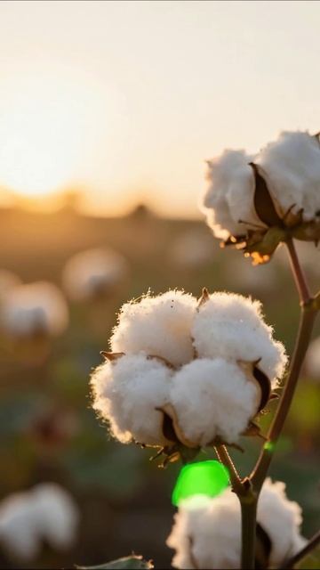 Красота хлопкового поля на закате #хлопок #природа #закат