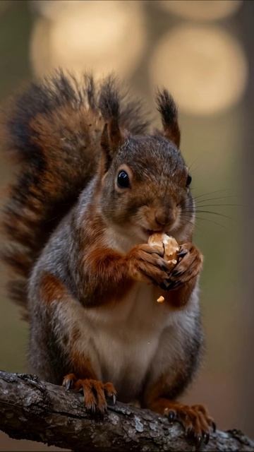 Веселая белка с орехом: забавные моменты из жизни дикой природы #белка #дикаяприрода #животные