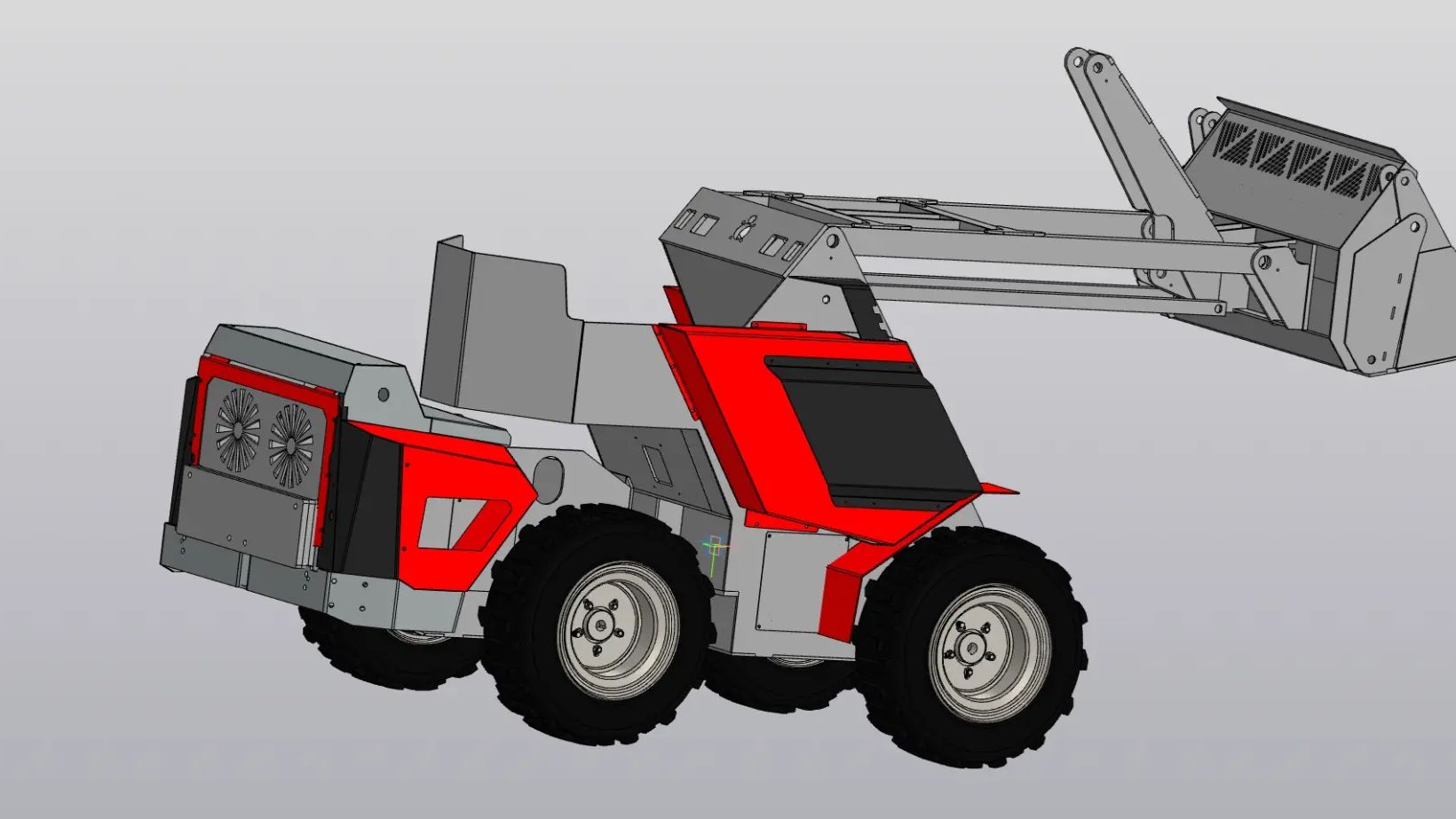 Самодельный минипогрузчик на 4х гидромоторах .
