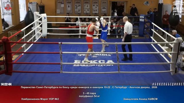 49 пф 54 кг Хайбрахманов Марат УОР №2 Зайнуллаев Ахмед КШВСМ