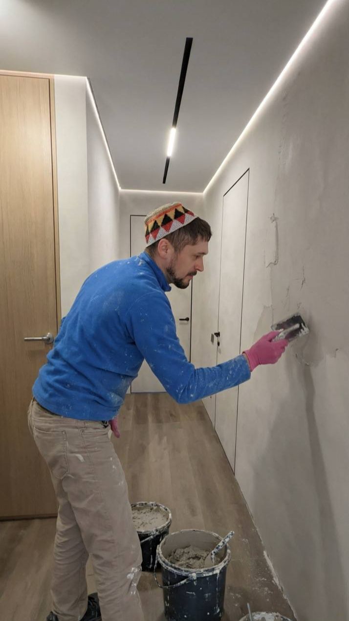 Эффект Велюр для стен при помощи декоративной штукатурки