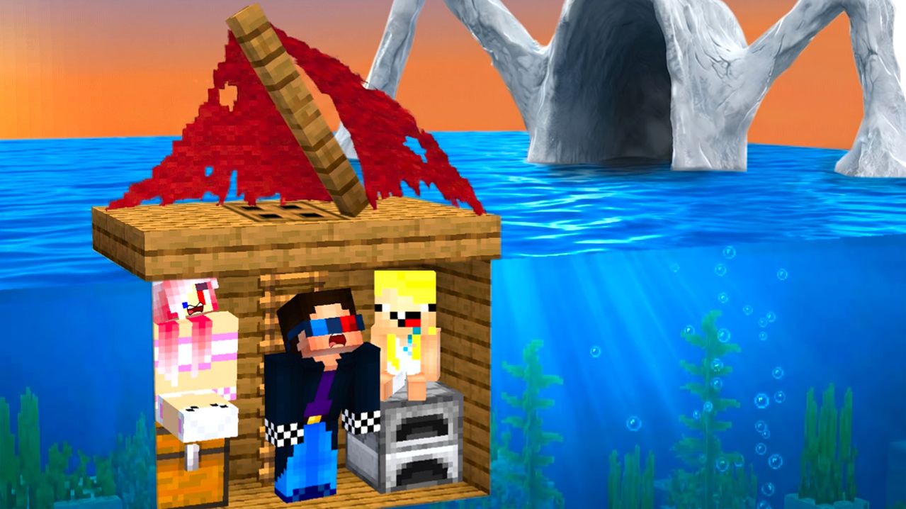 🚣🏻ВЫЖИВАНИЕ В ДОМЕ НА ПЛОТУ ПРОТИВ МОРСКОГО ПОЖИРАТЕЛЯ В МАЙНКРАФТ! ШЕДИ МЕН MINECRAFT