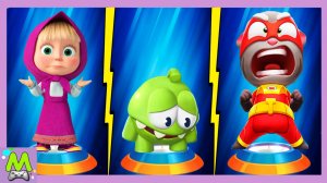 Маша и Медведь vs Говорящий Том vs Ам Ням.Гонки на Скорость и Ловкость.Кто Круче