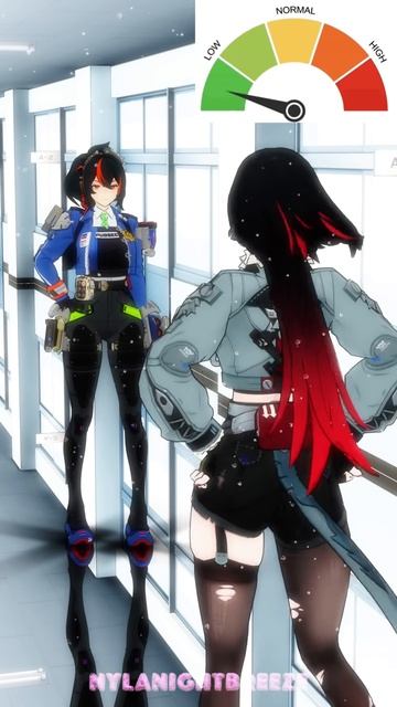 Zhu Yuan x Burnice x Jane Doe  Low Cortisol meme ZZZ MMD #zzzcreators