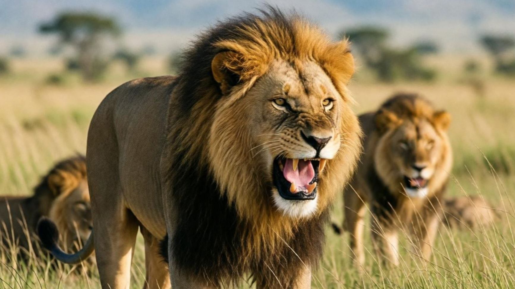 ЛЕВ охраняя Территорию ПРОРЕВЕЛ ВСЕ, что ОБО МНЕ ДУМАЕТ. САМКИ занимаются ОХОТОЙ для СТАИ ПРАЙДА