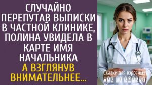 Истории из жизни Случайно перепутав выписки в частной клинике, Полина увидела в карте имя начальника
