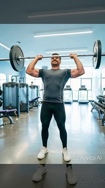 Спорт- это норма жизни! Тренировка в фитнес клубе Ультра города Ульяновска. Выполняю жим штанги стоя