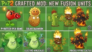 Plants VS Zombies-2 Fusion РАСТЕНИЯ ПРОТИВ ЗОМБИ Grafted mod pvz ПВЗ МОД Hybrid Битва прохождение