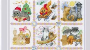 Вышивка крестиком от Риолис "Кошачий календарь" 15