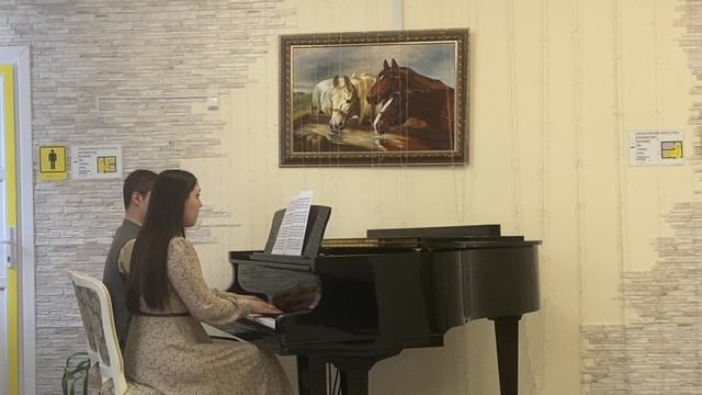 "Метель" вальс из муз. иллюстраций к повести А. С. Пушкина,  Г. Свиридов. Фортепианный дуэт