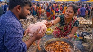 От живой курицы до острого карри за считанные минуты! На индийском рынке Wild Street Market