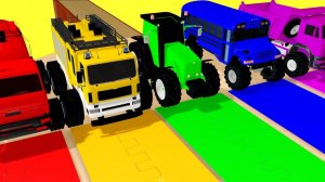 Учим цвета с помощью строительной машины и дорожного транспорта детские песенки