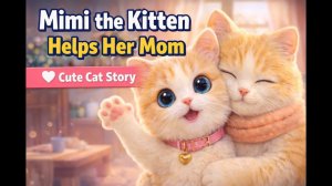 Котёнок Мими помогает маме | Милая история про кошку