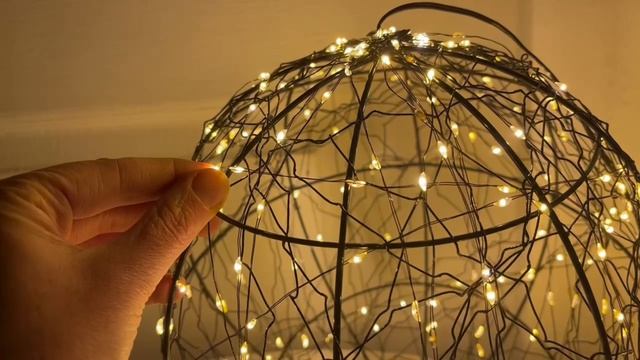 Декоративный светящийся шар ТЕССИТУРА ЭЛЕГАНТЕ металл чёрный AMZ141020