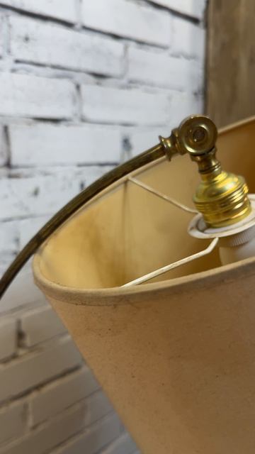 Старинныи бронзовыи торшер с абажуром 20640:1